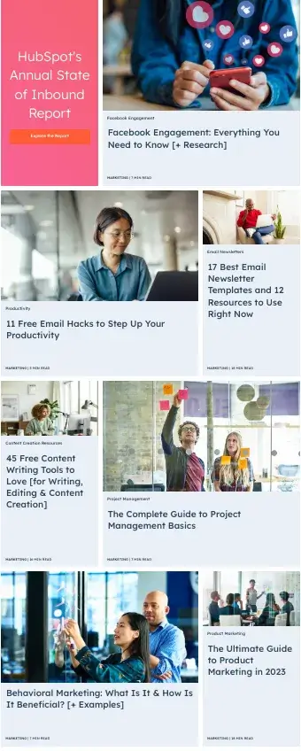 HubSpot blog pages