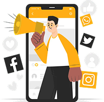 Social media marketing illustration