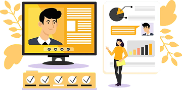 Video marketing analytics illustration
