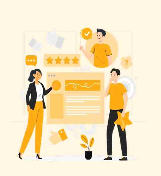 Customer reviews ratings illustration