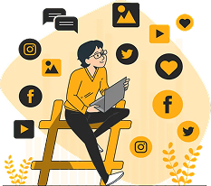 Social media marketing illustration