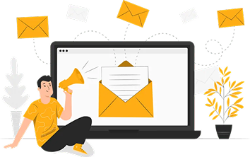 Email marketing campaign illustration