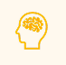 Brain head AI icon