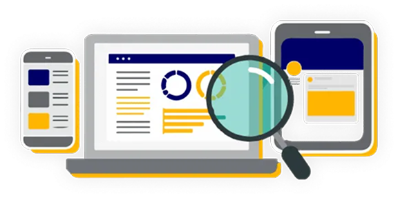Website analytics device icons
